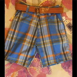 Pacific Blue Boys Plaid Fashion Shorts size :6